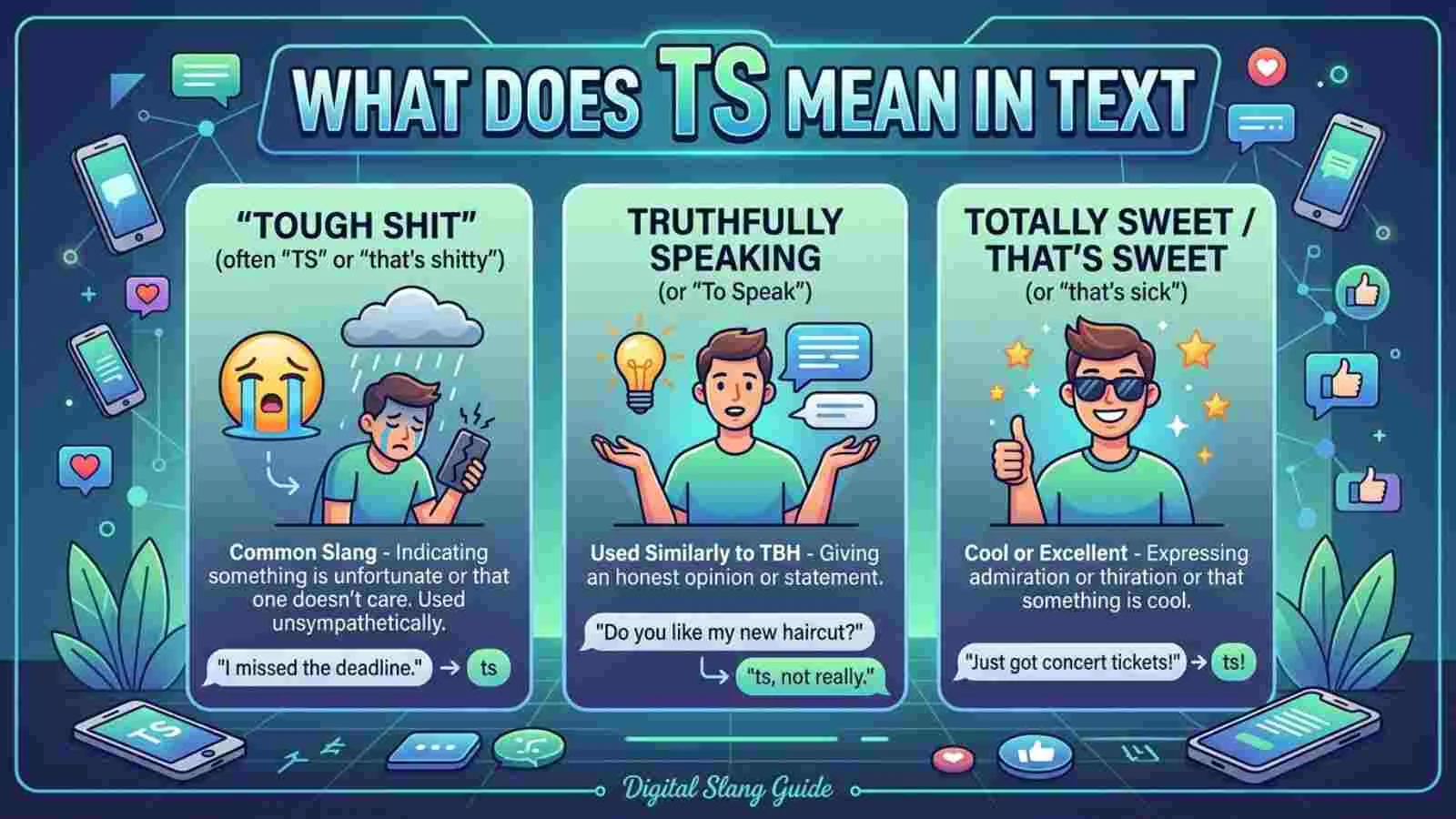 what does ts mean in text