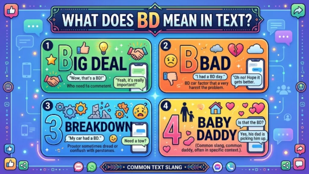 what does bd mean in text