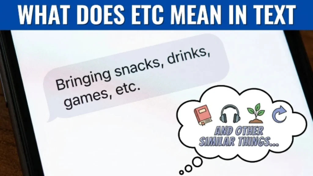 what does etc mean in text