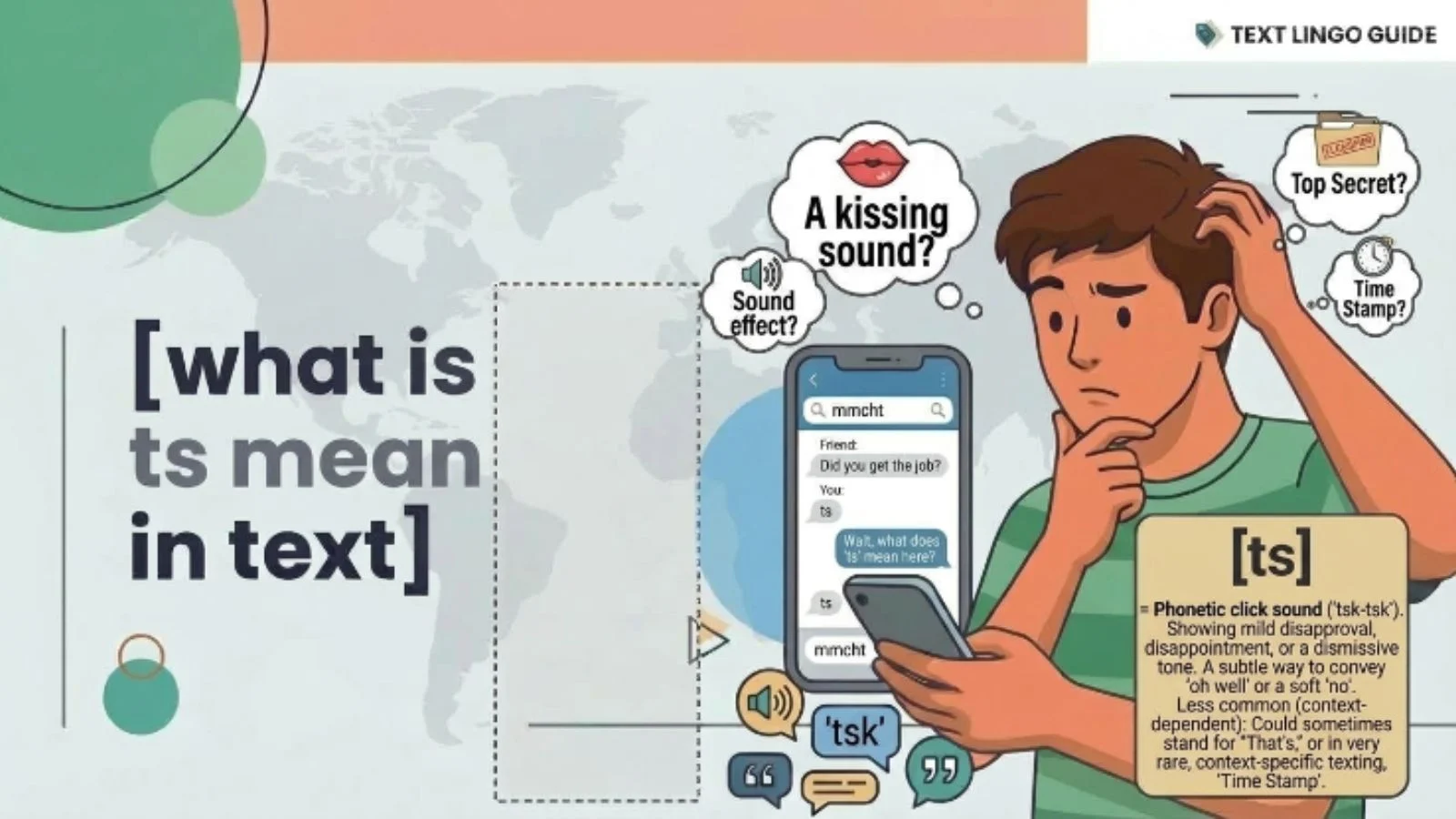 what is ts mean in text