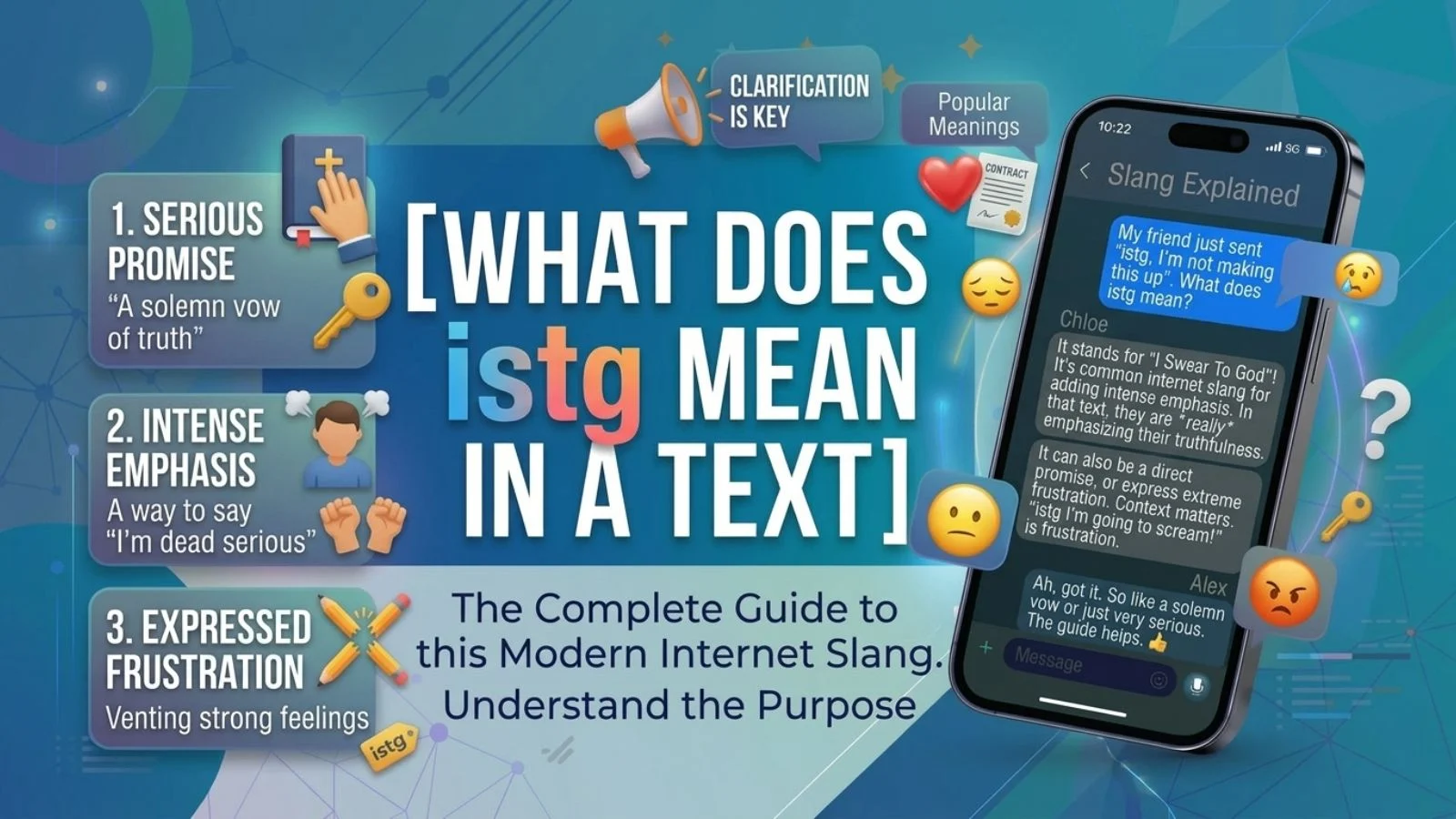 what do istg mean in text