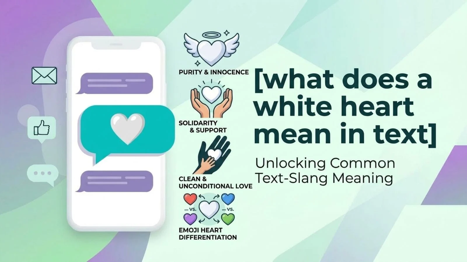 what does a white heart mean in text