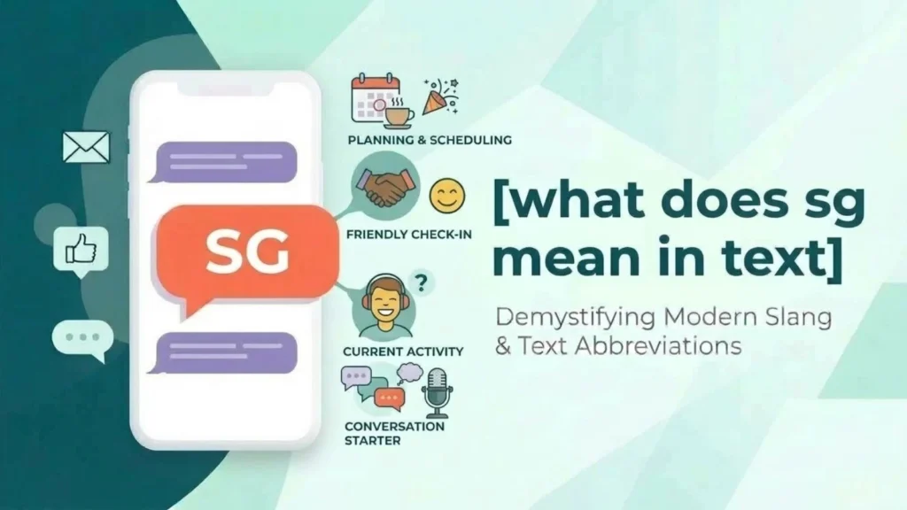 what does sg mean in text